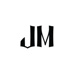 JM monogram logo design letter text name symbol monochrome logotype alphabet character simple logo