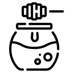 Honey Jar with Dipper Icon