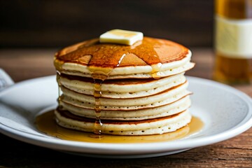 butter syrup pancakes