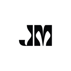 JM monogram logo design letter text name symbol monochrome logotype alphabet character simple logo