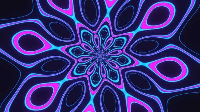 Immerse yourself in a vibrant display of 3D abstract visualizations that pulse and flow in rhythm with the music, creating a captivating sensory experience in vivid neon colors.