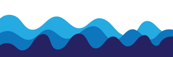 Water waves blue flow background vector image simple graphic illustration, abstract fluid wavy river pattern shape backdrop, ocean sea cartoon fun cute zigzag curve motion element, smoke decor idea