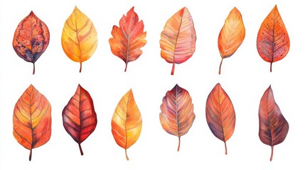 Obraz premium Nature's artistry: autumn leaves' vibrant detail