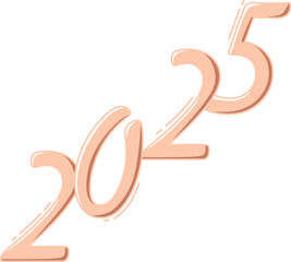Obraz premium 2025 New Year Lettering