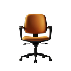 Fototapeta premium Orange Office Chair: Ergonomic, Swivel, Adjustable