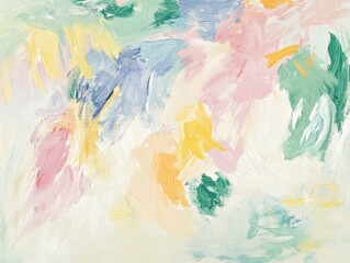 Soft and Airy Spring Abstract Painting with Pastel Colors Generative AI