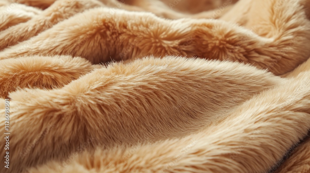 Poster Soft mocha-colored fabric adorns a relaxed space, creating a luxurious atmosphere. The plush texture adds a comforting touch, perfect for snuggling up during cool evenings