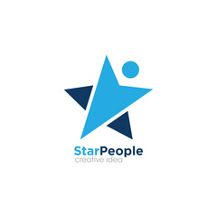 Star Human Creative Concept Logo Design Template