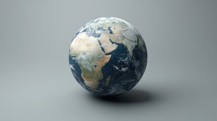 Fototapeta premium 3D Render of Earth with Detailed Topography