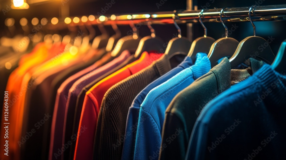 Poster Rows of stylish garments showcase a beautiful range of trendy mocha colors, creating an inviting atmosphere perfect for fashion enthusiasts. Each piece adds character to the boutique