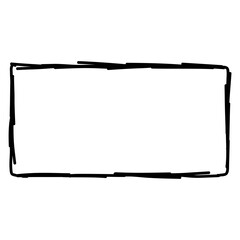 jagged black frame vector illustration element. torn edges