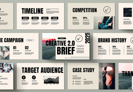 Innovative Creative Brief Presentation Template Layout