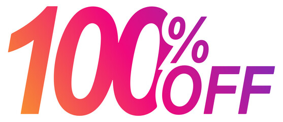 Gradient 100 percent off discount