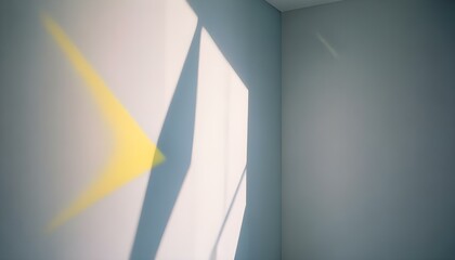 Obraz premium Una pared blanca y lisa con una sombra diagonal que la atraviesa, creando una composición simple y minimalista