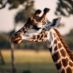 Fototapeta premium Giraffe Closeup View