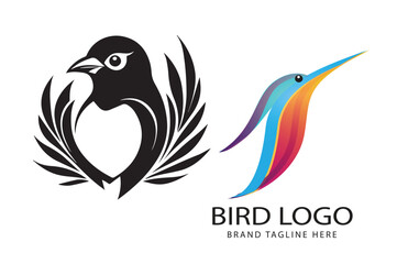 A black bird with a white body