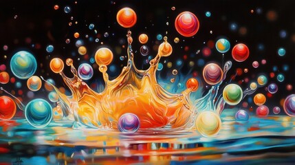 Vibrant Color Splash: A Symphony of Joyful Hues