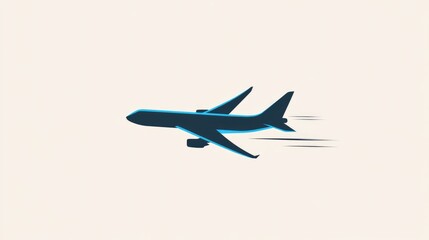 Airplane Silhouette in Flight