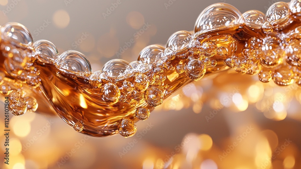 Aufkleber a stunning close up reveals the rich hues of mocha blending seamlessly with shimmering bubbles, capt