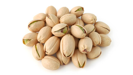 Fototapeta premium tasty pistachio nuts isolated on white.