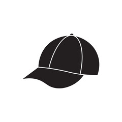 baseball cap flat icon vector