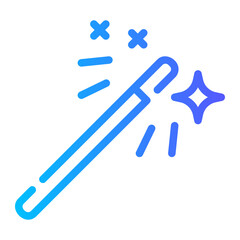 wand Line Gradient Icon