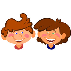 Child with a Smile. Happy Face Smiling Children