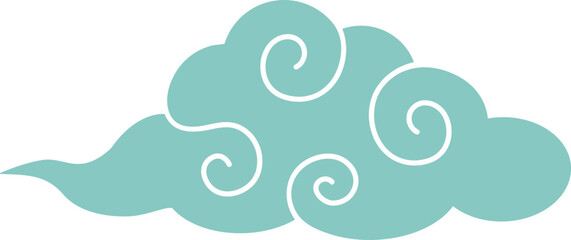 お祝事やデザインに使える渦巻き雲
