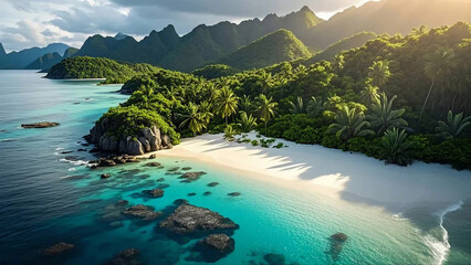 lake in the mountains island in the ocean lake landscape