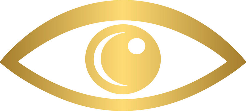 recommend clip art: Golden eye icon symbol