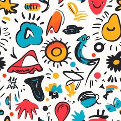 Fun Hand-Drawn Doodle Pattern for Creative Projects