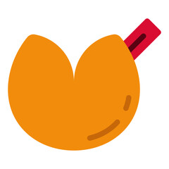 Stylized Food Illustration of a Fortune Cookie