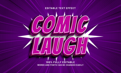 comic laugh editable text effects with a comic and game theme