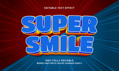 super smile editable text effects with a kids and comic theme