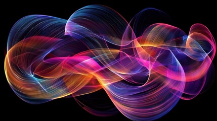 Obraz premium Abstract Colorful Swirls: A Symphony of Light and Energy