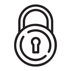 Padlock line icon