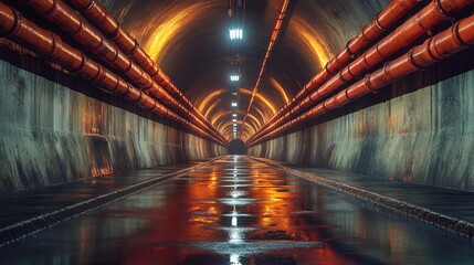 Obraz premium Industrial carbon sequestration, underground storage
