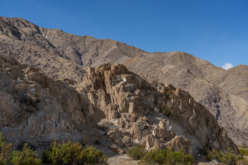 Metasedimentary Rocks / Marble( limestone). , Shiprock / Angel Cove Monument, Palm Springs, California. San Jacinto Mountains ,Salton Trough