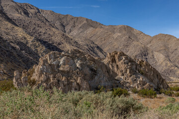 Metasedimentary Rocks / Marble( limestone). , Shiprock / Angel Cove Monument, Palm Springs, California. San Jacinto Mountains ,Salton Trough