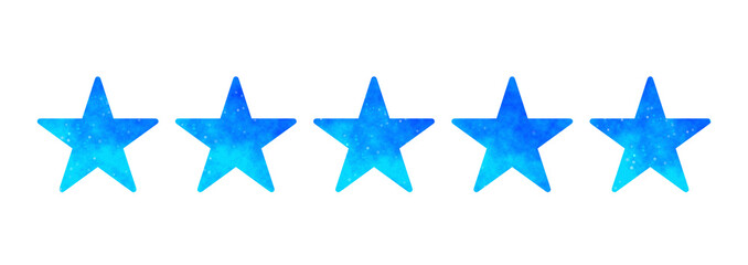 青い星空｜5つ星マーク