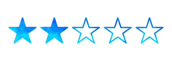 青い星空｜2つ星マーク