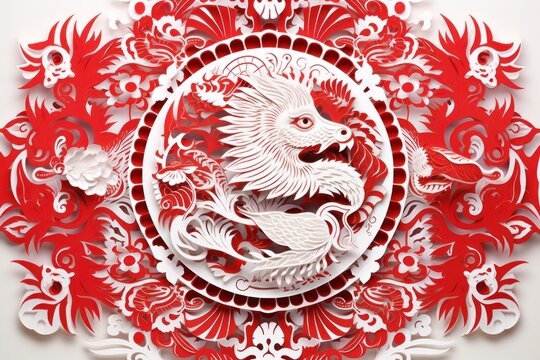 Chinese New Year pattern craft art.