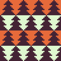 Carpet abstract pattern pixel art style seamless background, fashion trend fabric textures, vector illustration. Design for greeting card, web and mobile app.