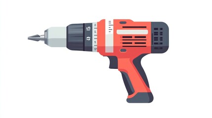 Red and Black Cordless Drill
