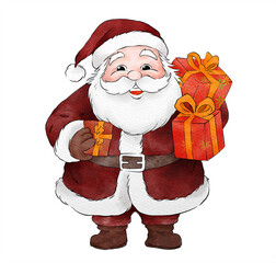 santa claus with gifts
