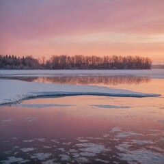 Fototapeta premium sunrise over the river