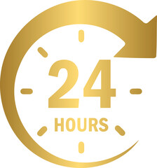 24 hours timer count icon, stopwatch timer icon, countdown timer