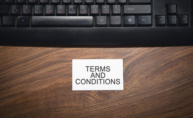 Terms and Conditions. Business concept