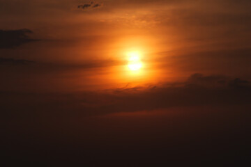 Dark sunset sky