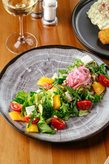 vegetable salad with feta cheese